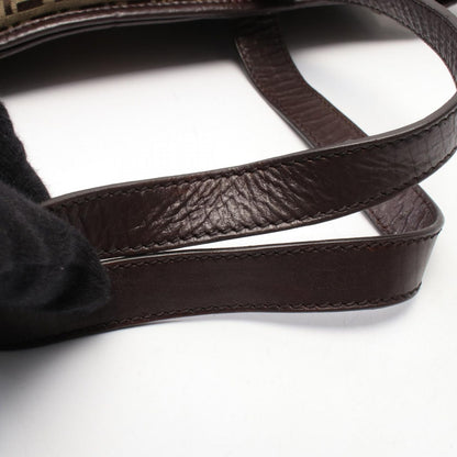 Fendi Tote Zucchino Beige Canvas Leather — view 8