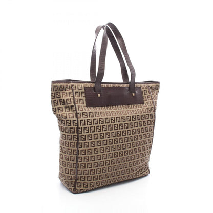 Fendi Tote Zucchino Beige Canvas Leather — view 2