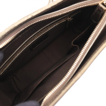 Dior Shoulder Bag Cannage Dark Brown Gold Canvas Leather — view 3