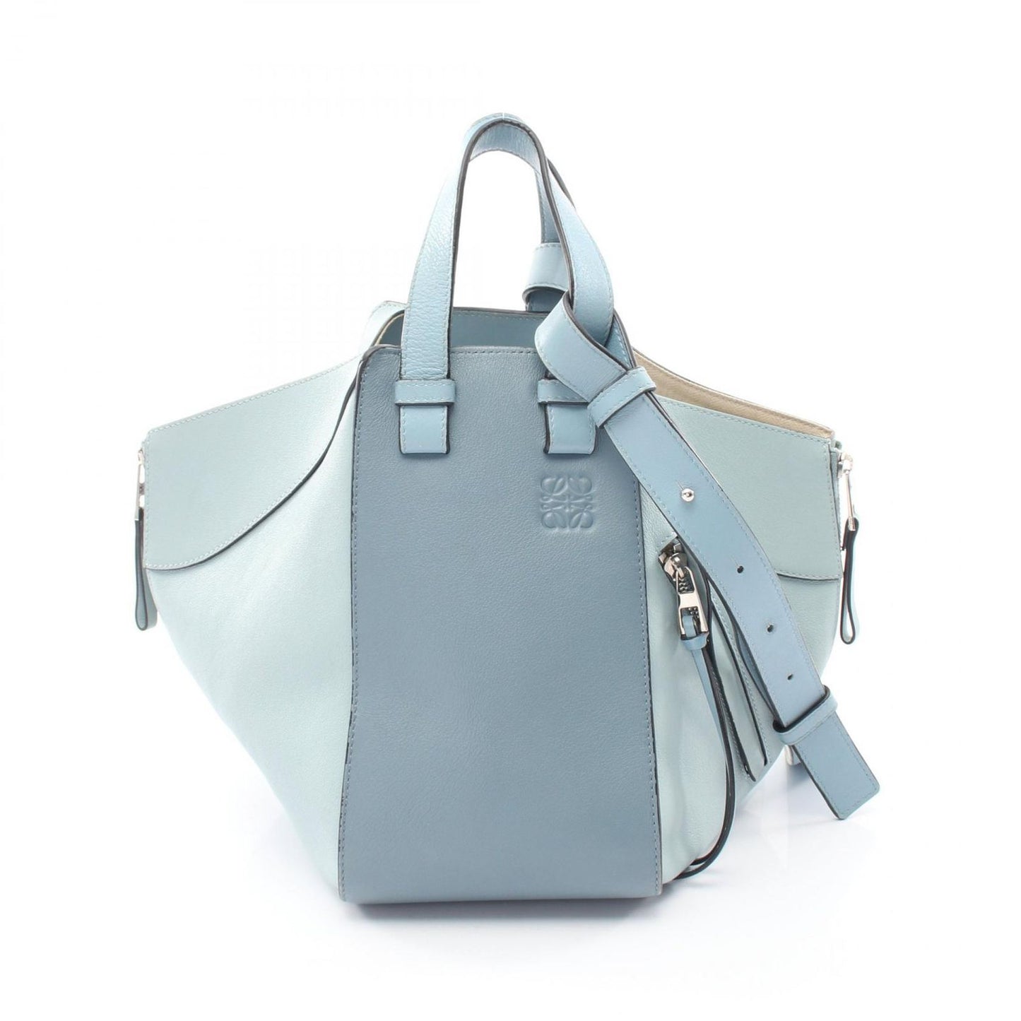 Loewe Handbag Hammock Small 2-Way Light Blue Leather
