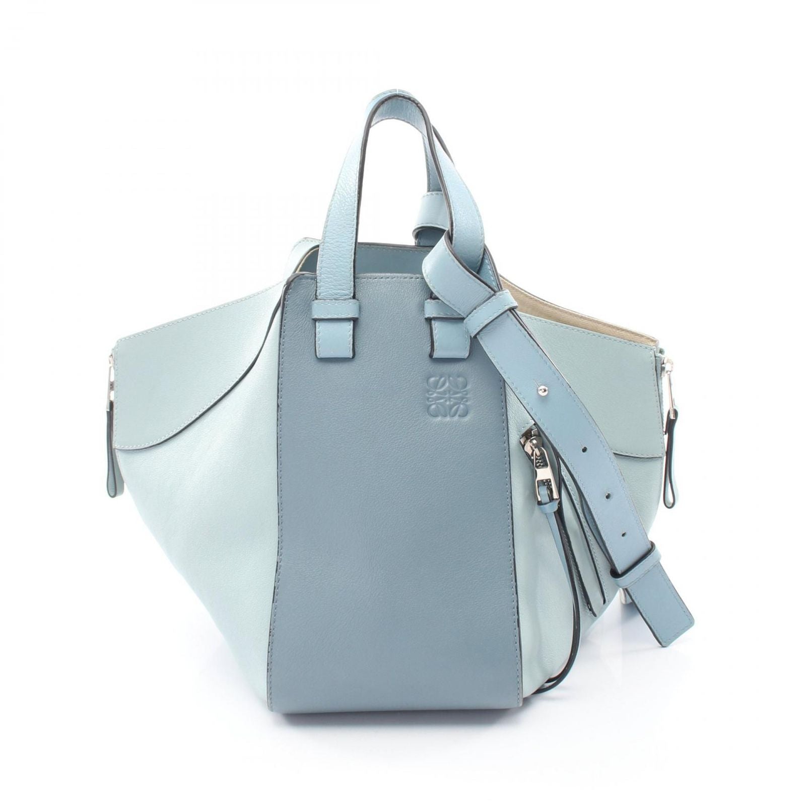 Loewe Handbag Hammock Small 2-Way Light Blue Leather