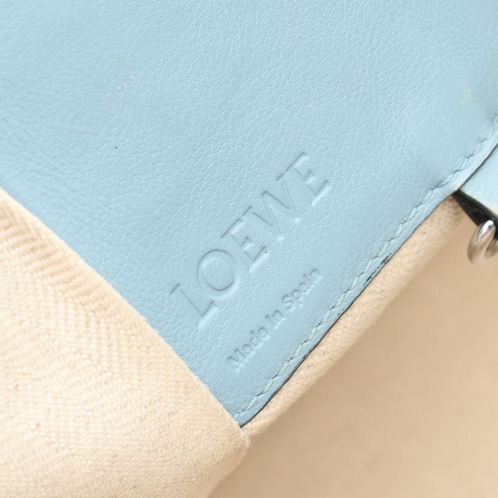 Loewe Handbag Hammock Small 2-Way Light Blue Leather — view 4