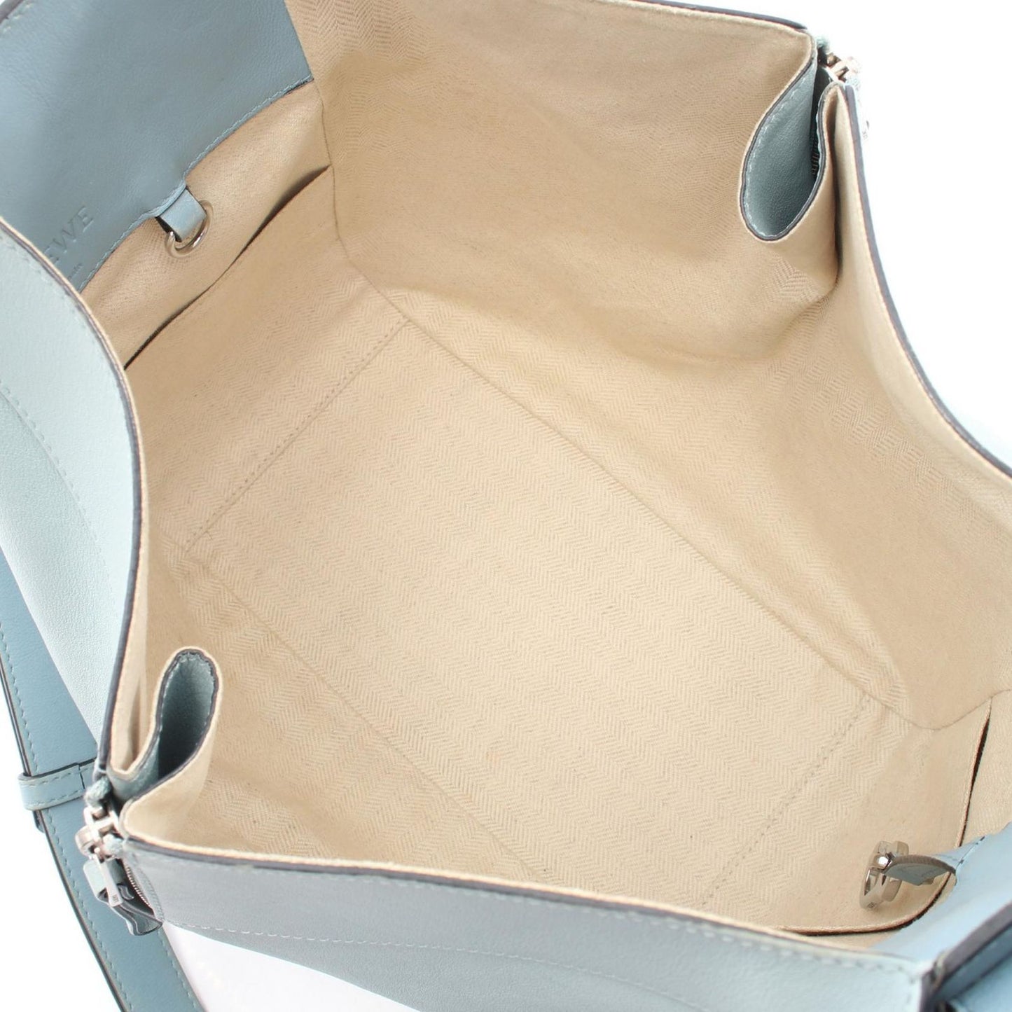 Loewe Handbag Hammock Small 2-Way Light Blue Leather — view 3