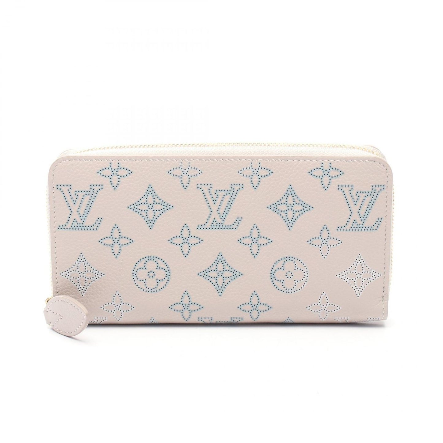 Louis Vuitton Round Wallet Zippy Mahina Flight Mode Brume Leather