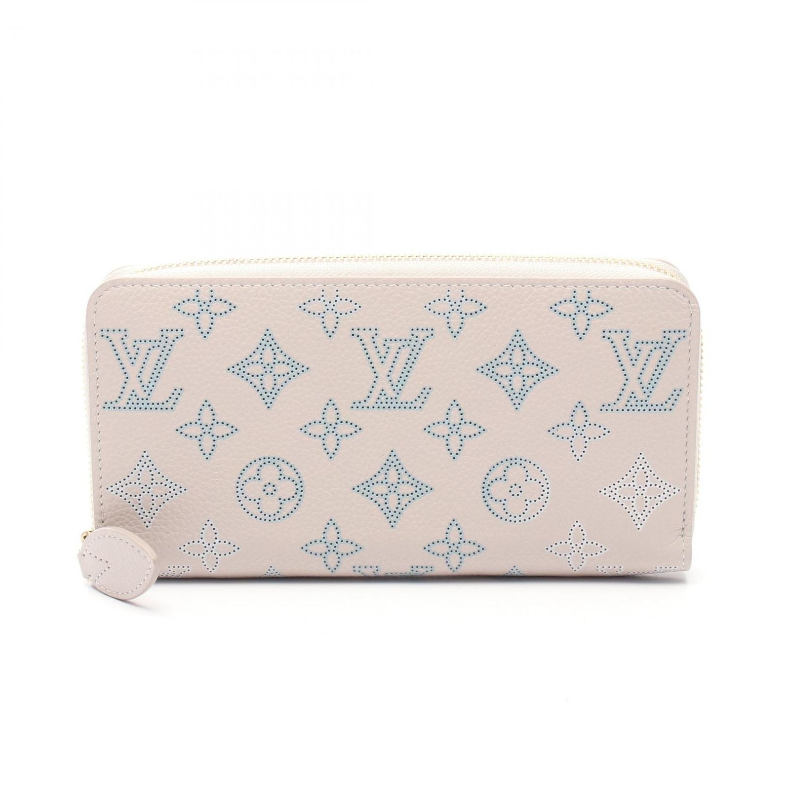 Louis Vuitton Round Wallet Zippy Mahina Flight Mode Brume Leather