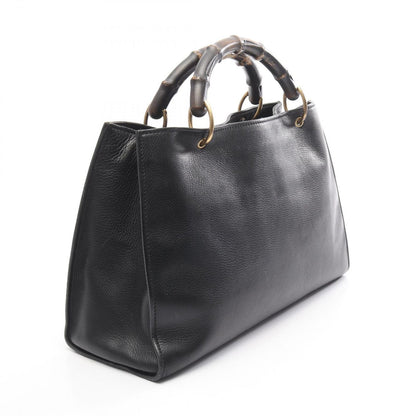 Gucci Handbag Bamboo Black Leather Tote — view 2