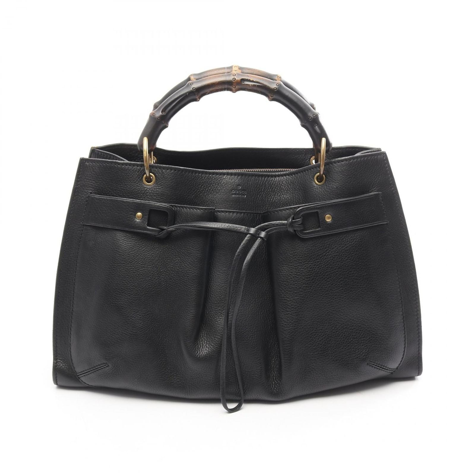 Gucci Handbag Bamboo Black Leather Tote