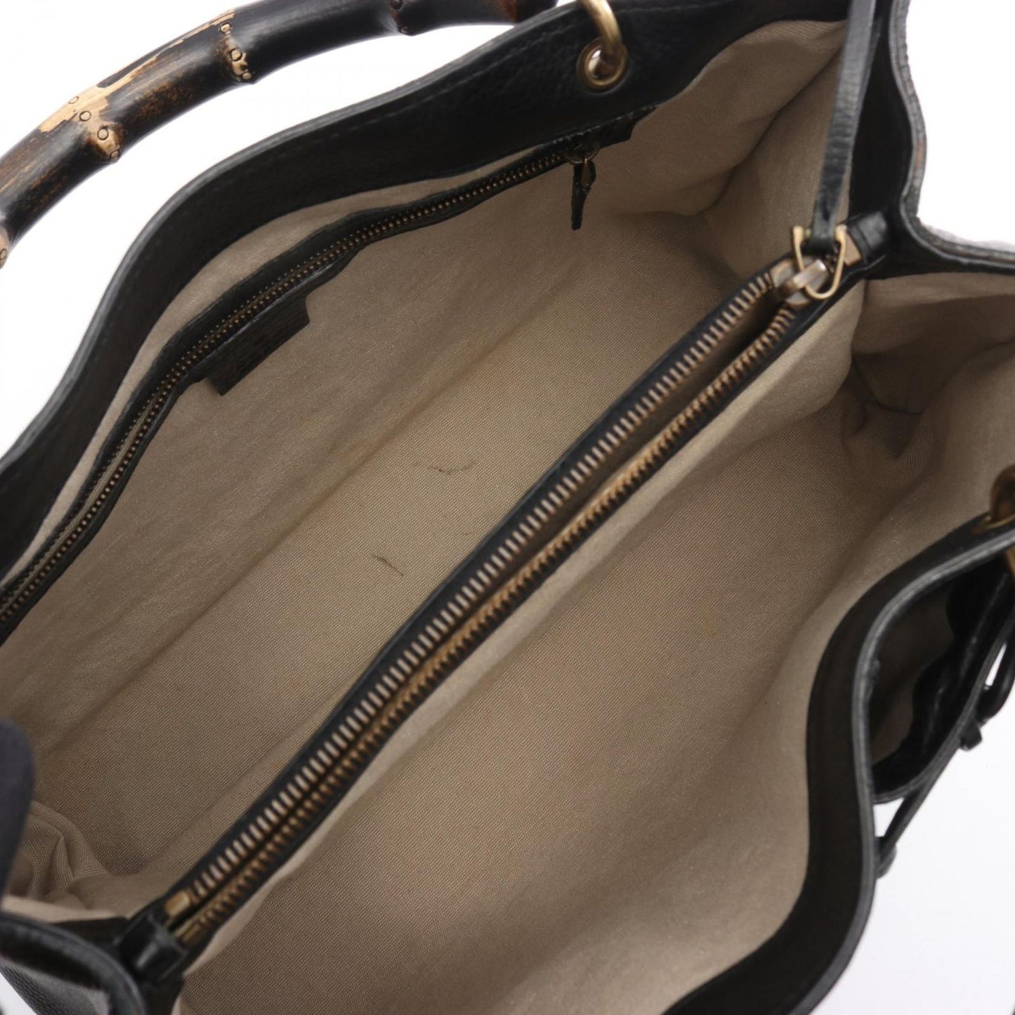 Gucci Handbag Bamboo Black Leather Tote — view 3