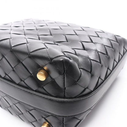 Bottega Veneta Handbag Candy Wallace Intrecciato Black Leather — view 5