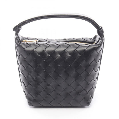 Bottega Veneta Handbag Candy Wallace Intrecciato Black Leather