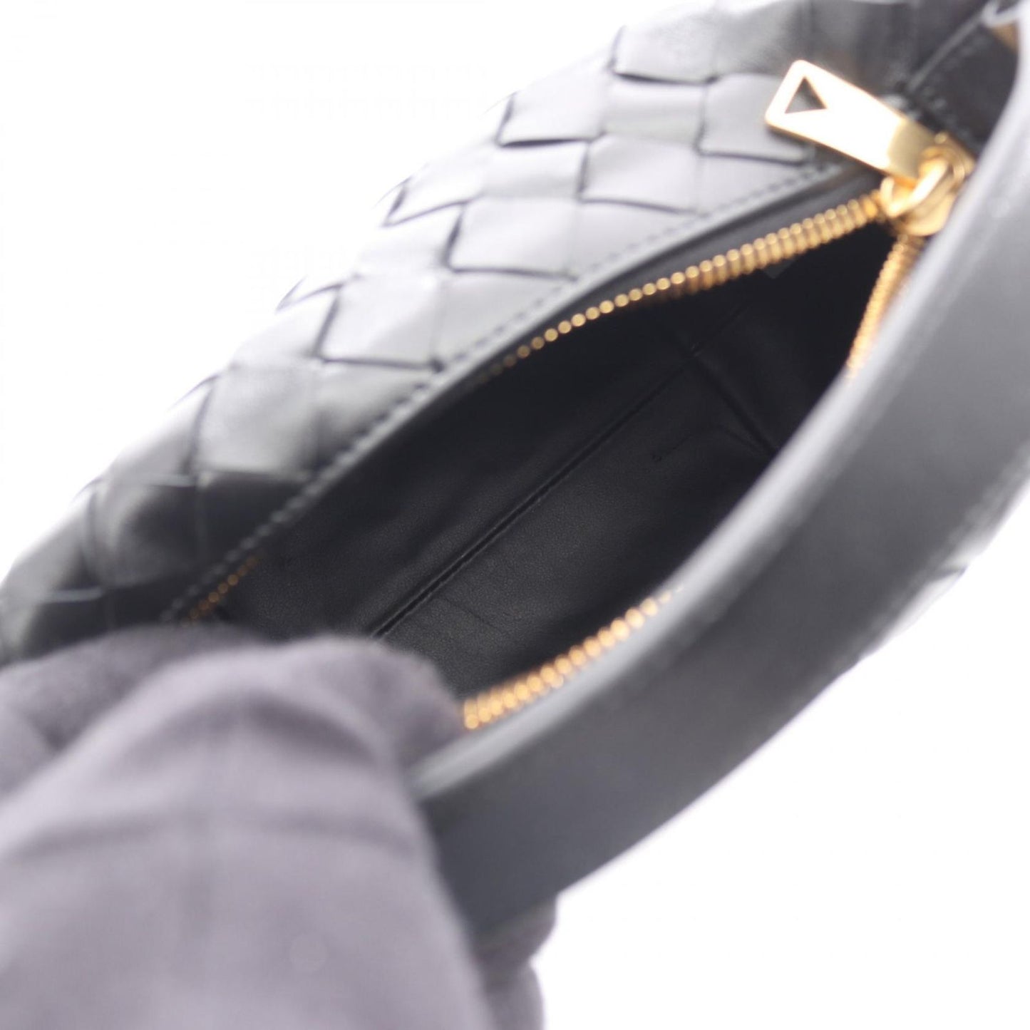 Bottega Veneta Handbag Candy Wallace Intrecciato Black Leather — view 3
