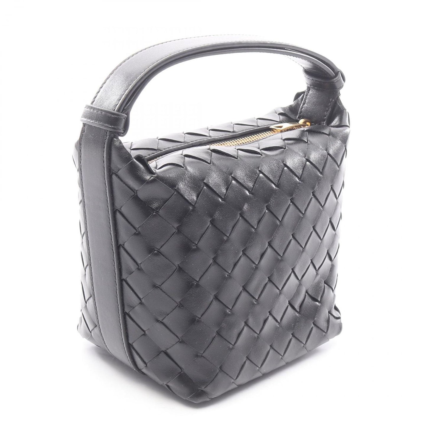 Bottega Veneta Handbag Candy Wallace Intrecciato Black Leather — view 2