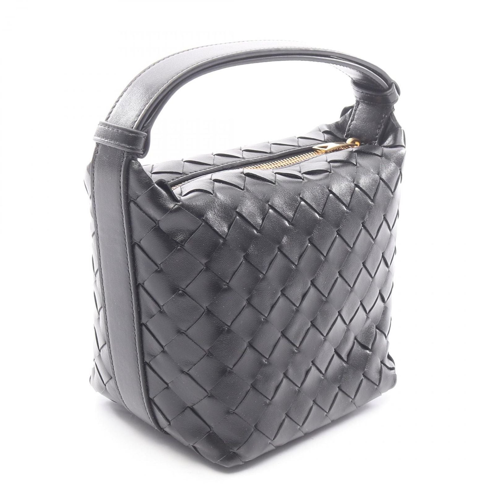 Bottega Veneta Handbag Candy Wallace Intrecciato Black Leather — view 2