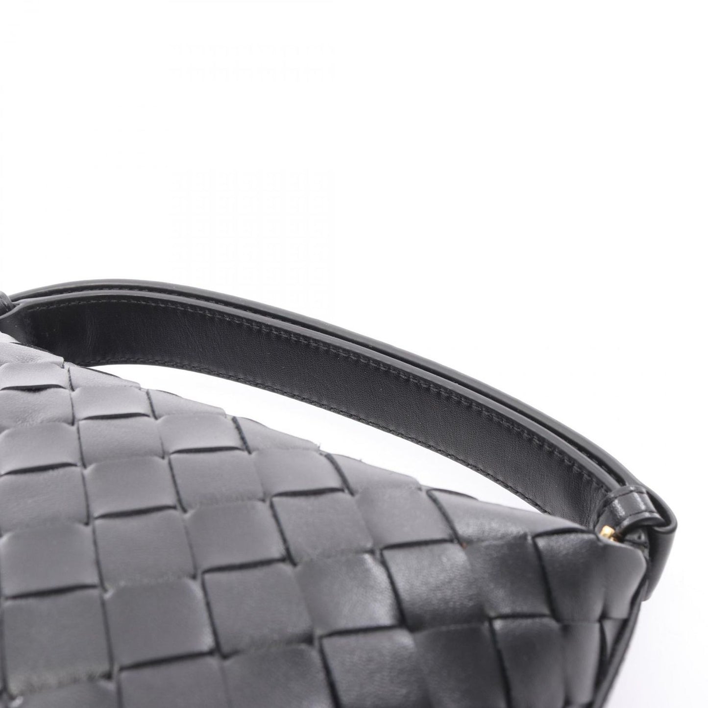 Bottega Veneta Handbag Candy Wallace Intrecciato Black Leather — view 6