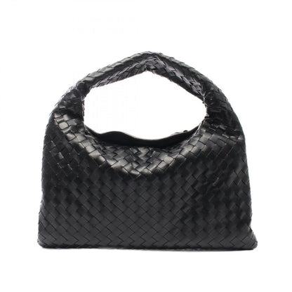 Bottega Veneta Handbag Hop Intrecciato Black Leather Small