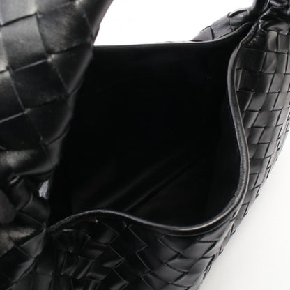 Bottega Veneta Handbag Hop Intrecciato Black Leather Small — view 3