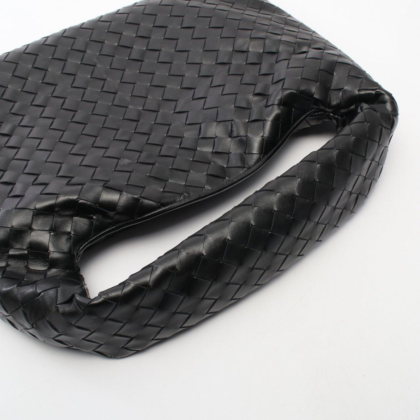 Bottega Veneta Handbag Hop Intrecciato Black Leather Small — view 6