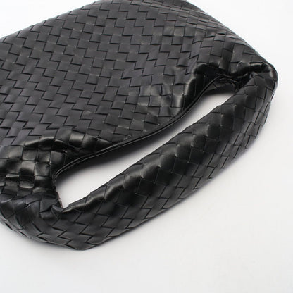 Bottega Veneta Handbag Hop Intrecciato Black Leather Small — view 6