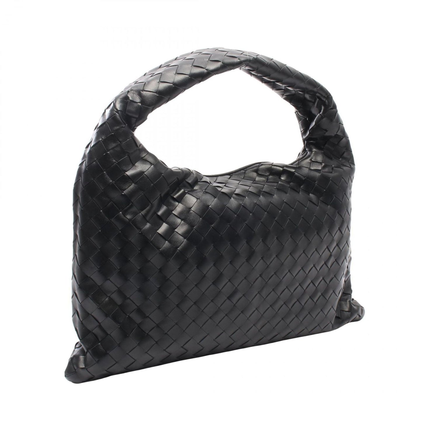 Bottega Veneta Handbag Hop Intrecciato Black Leather Small — view 2