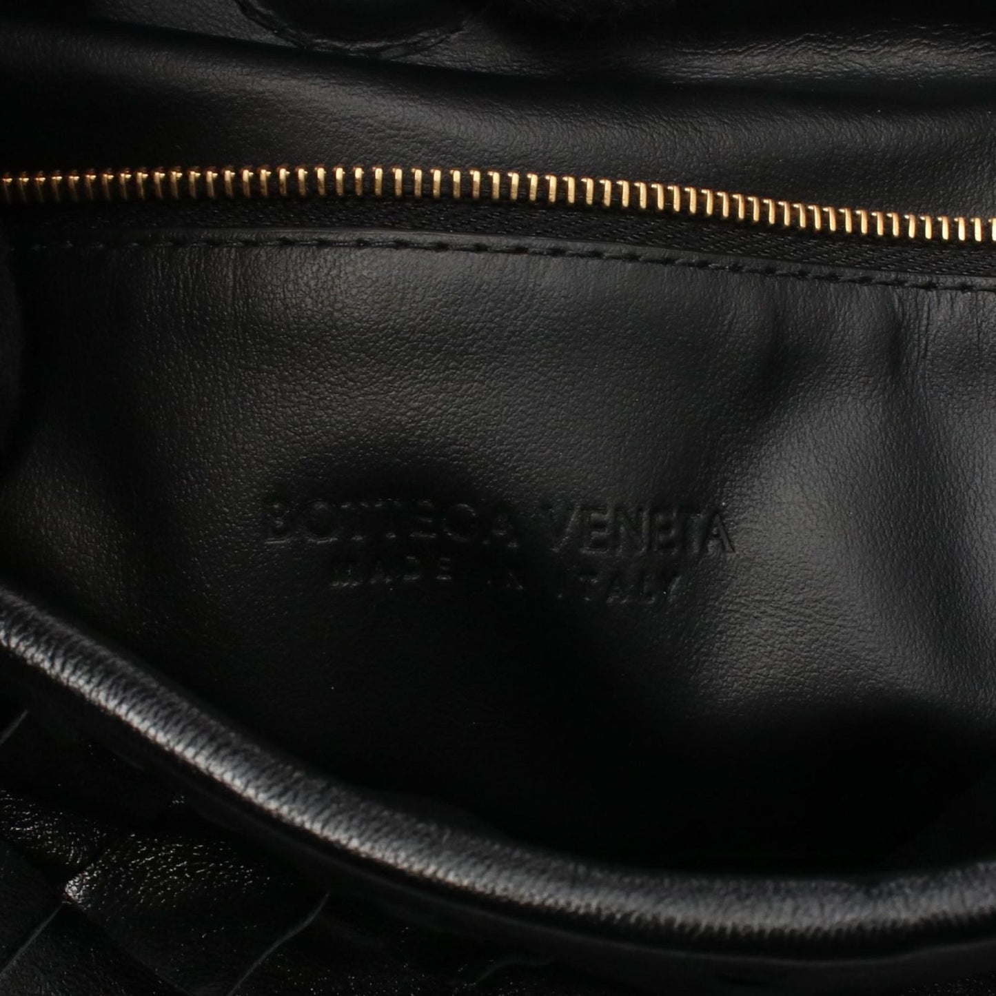 Bottega Veneta Handbag Hop Intrecciato Black Leather Small — view 4