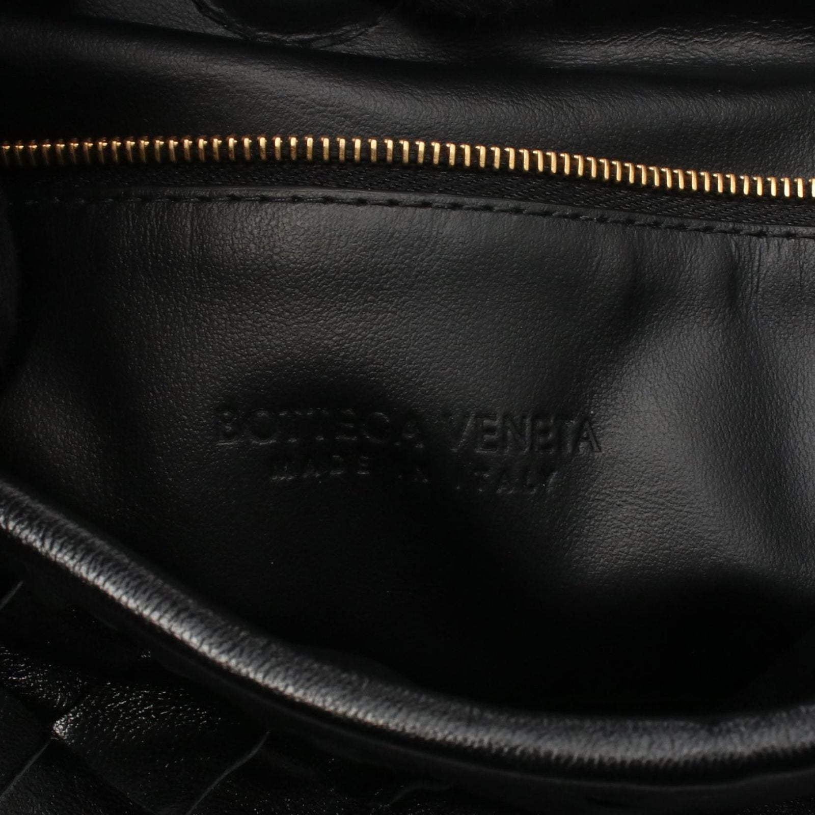 Bottega Veneta Handbag Hop Intrecciato Black Leather Small — view 4