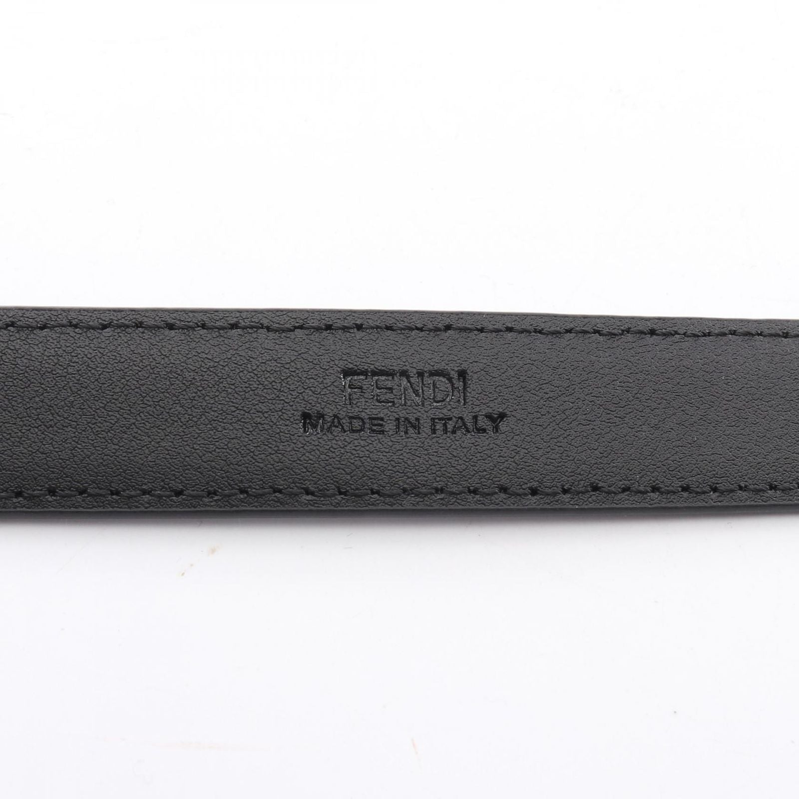 Fendi Belt FF Logo Black Leather — view 4