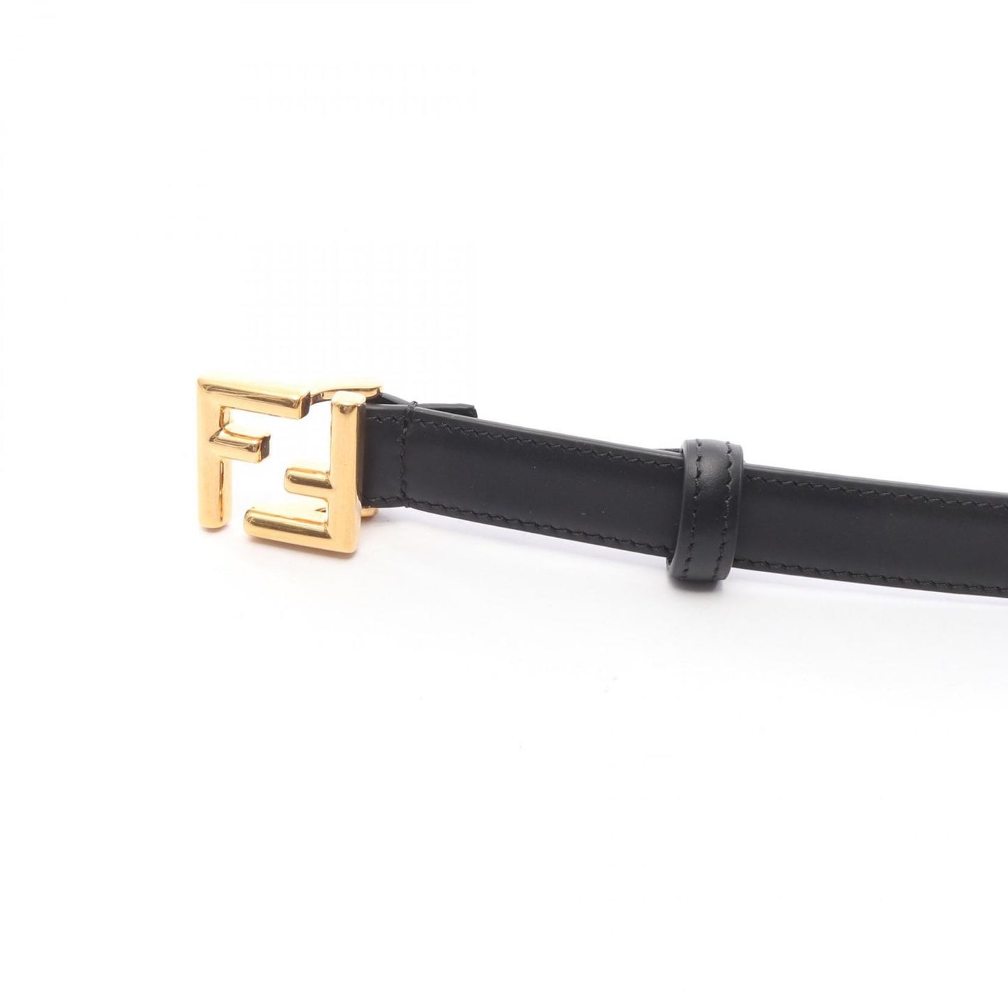 Fendi Belt FF Logo Black Leather — view 2