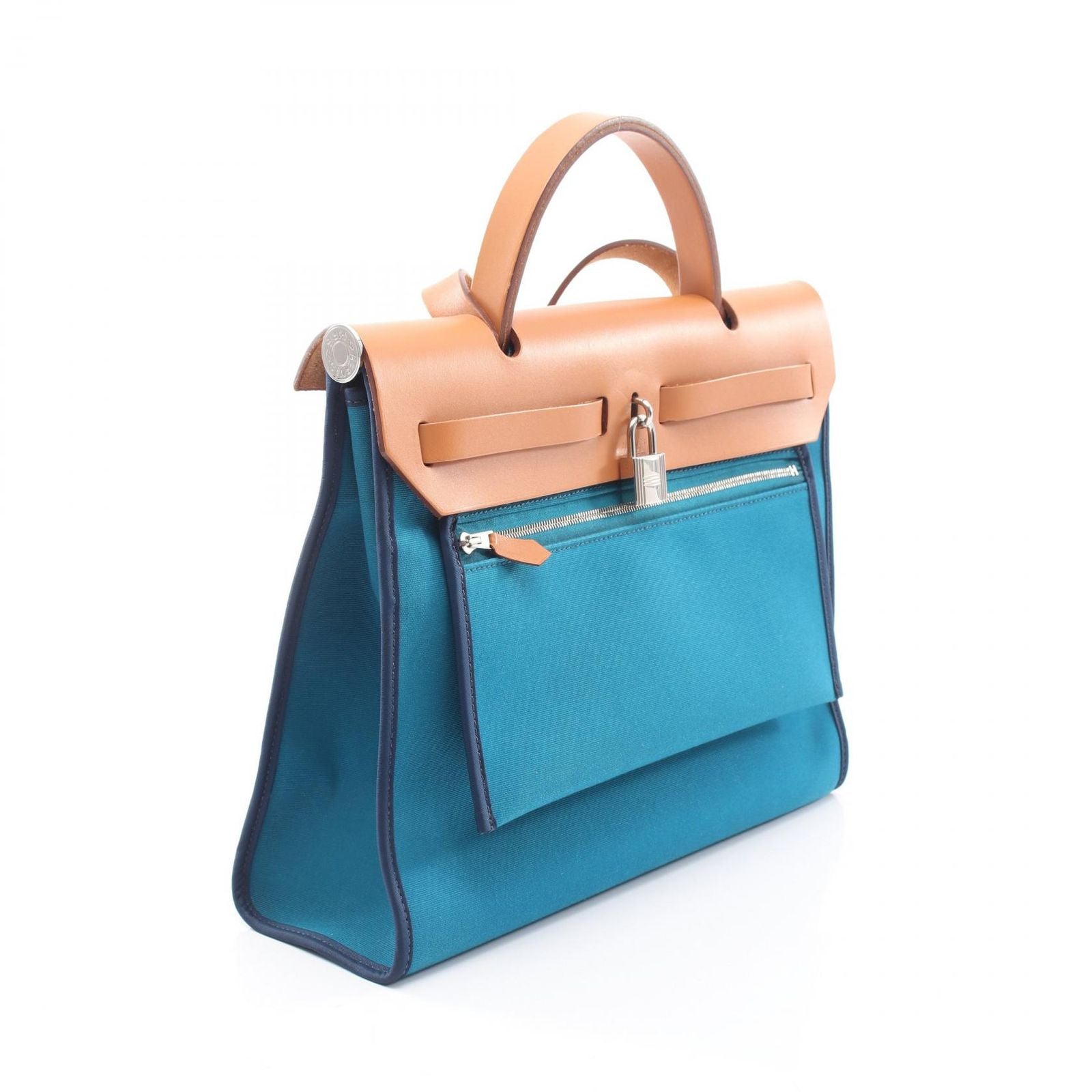 Hermes Handbag Herbag Zip PM 2-Way Blue — view 2