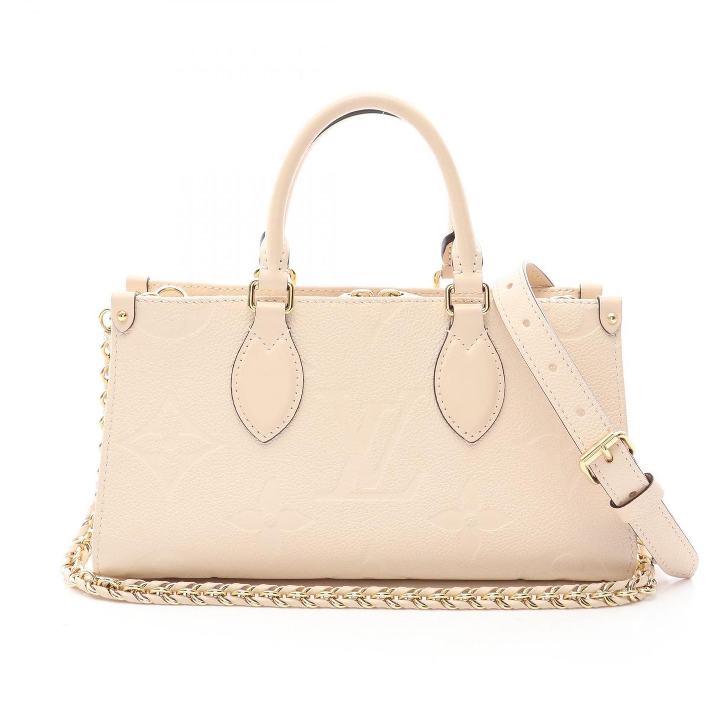 Louis Vuitton Handbag On The Go East West Monogram Empreinte Cream Leather
