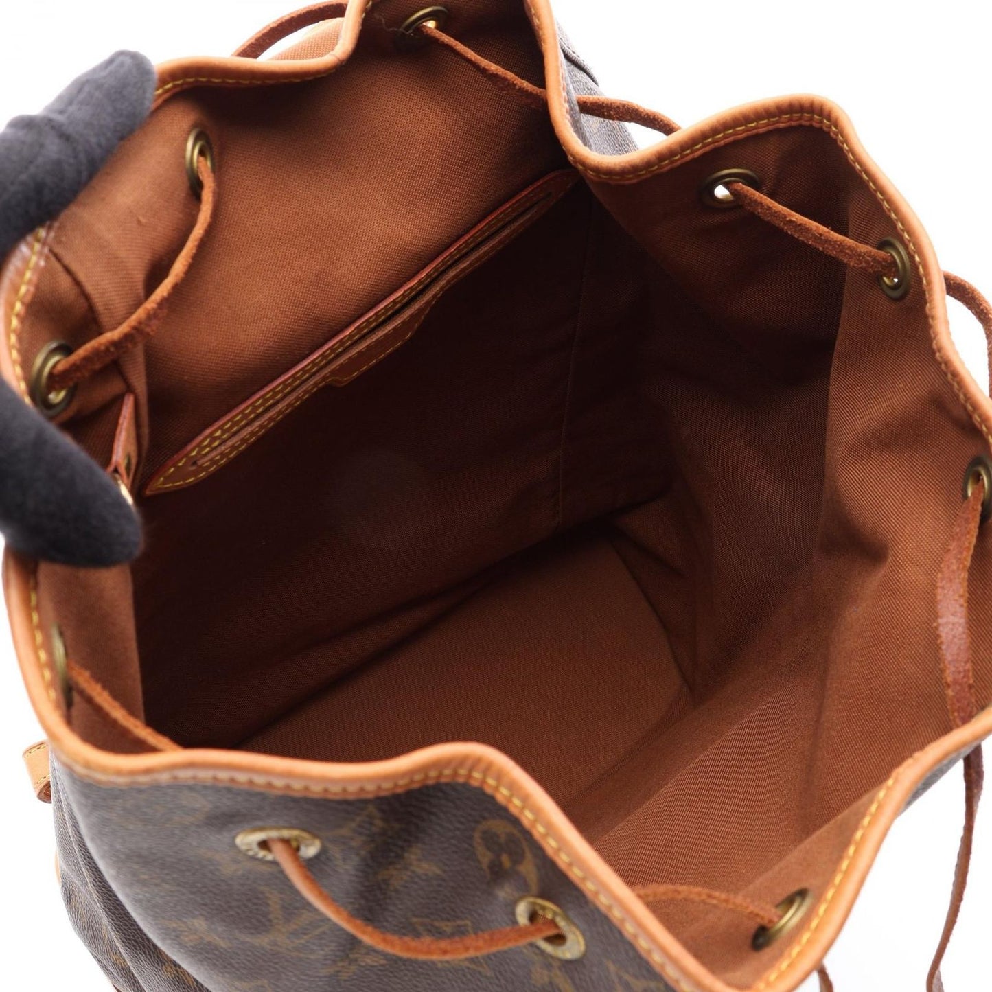 Louis Vuitton Backpack Montsouris GM Canvas Leather — view 3
