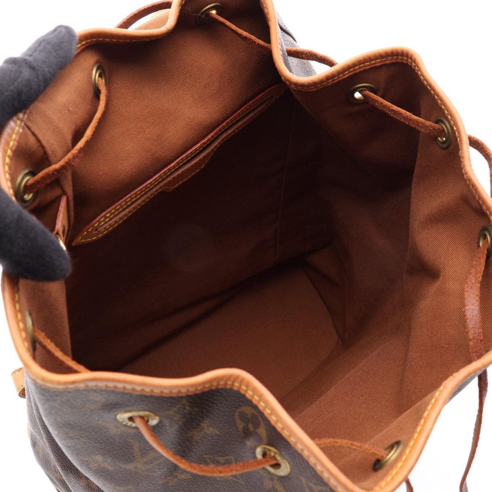 Louis Vuitton Backpack Montsouris GM Canvas Leather — view 3