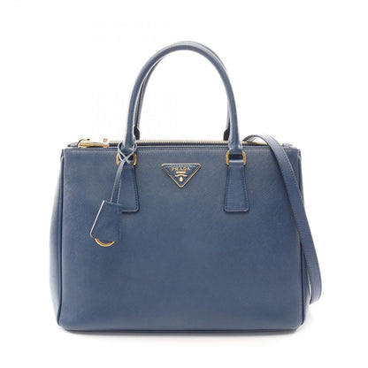 Prada Handbag Saffiano Lux Galleria 2-Way Blue Leather Tote
