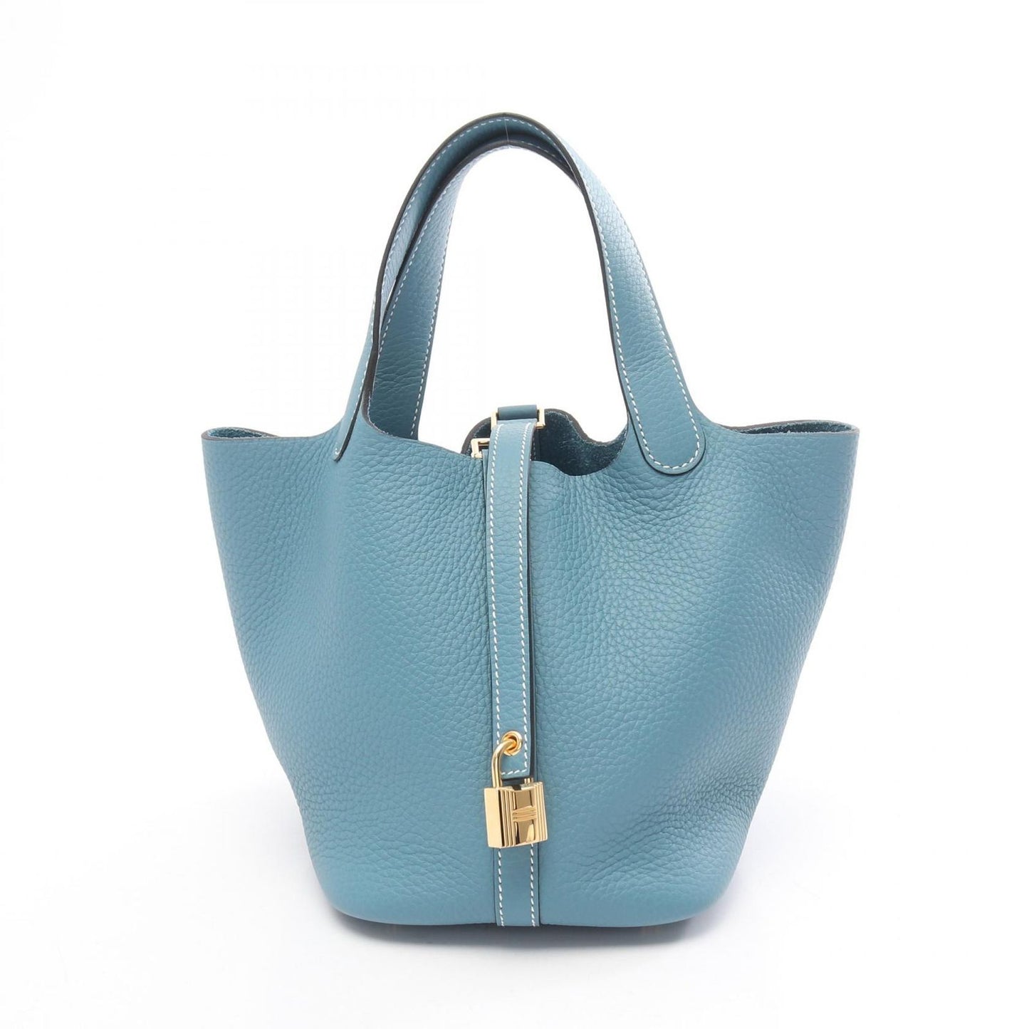 Hermes Handbag Picotin Lock PM New Blue Jean