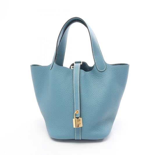 Hermes Handbag Picotin Lock PM New Blue Jean