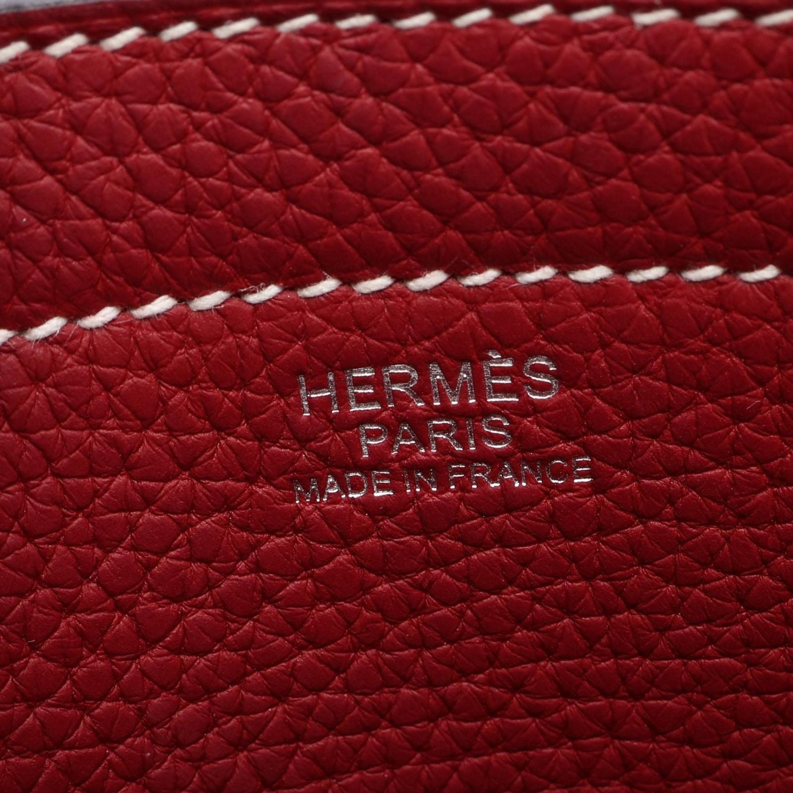 Hermes Tote Cover Series 31 Rouge Grena Leather — view 4