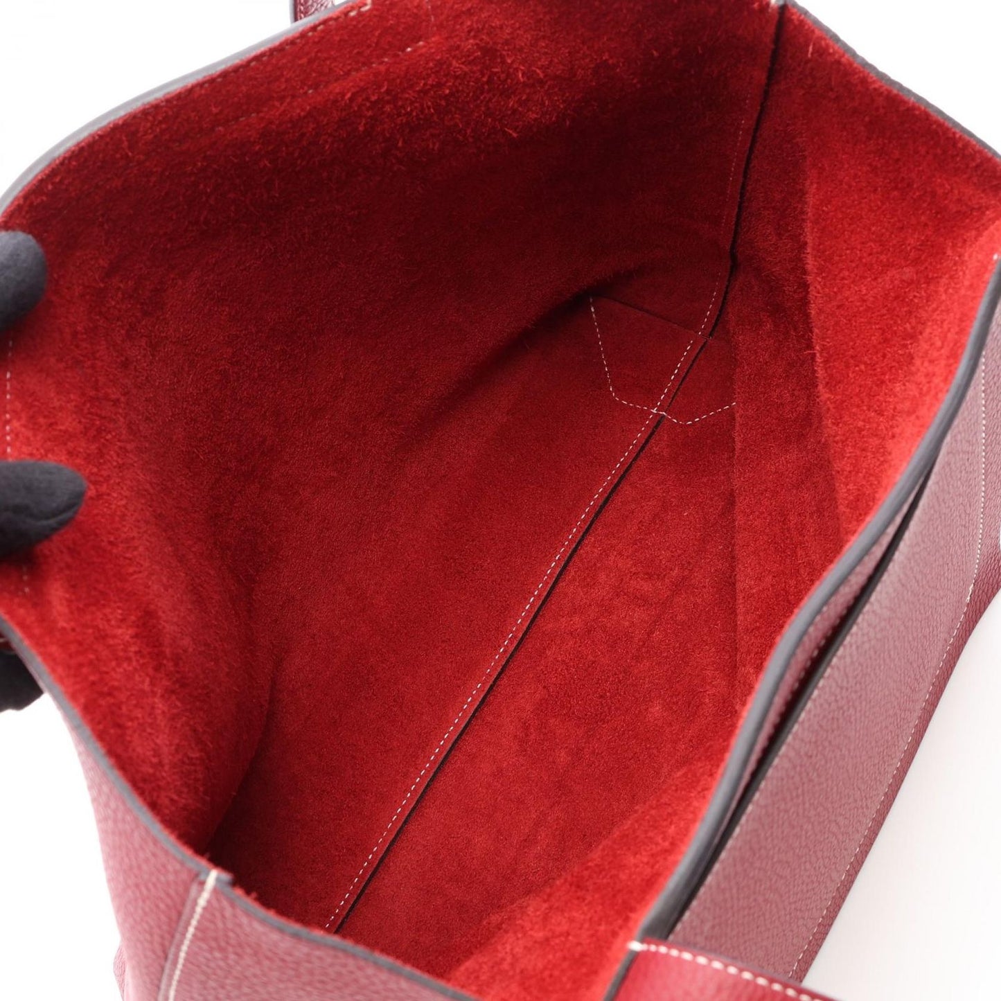 Hermes Tote Cover Series 31 Rouge Grena Leather — view 3