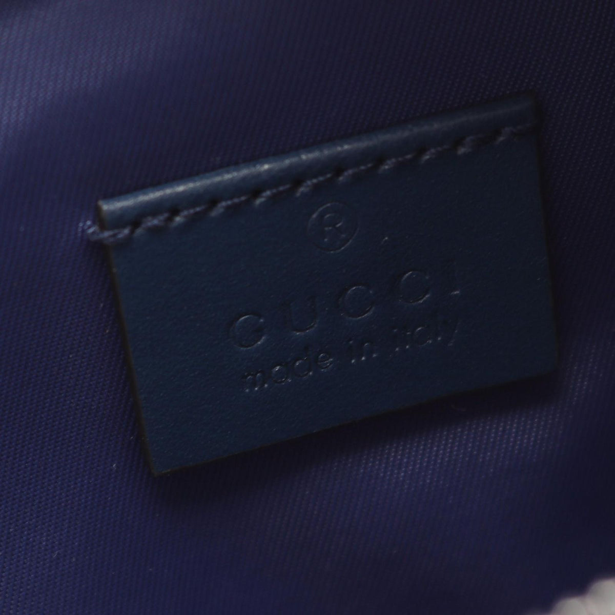 Gucci Waist Bag Children GG Logo Kids Blue Canvas Leather Star — view 4