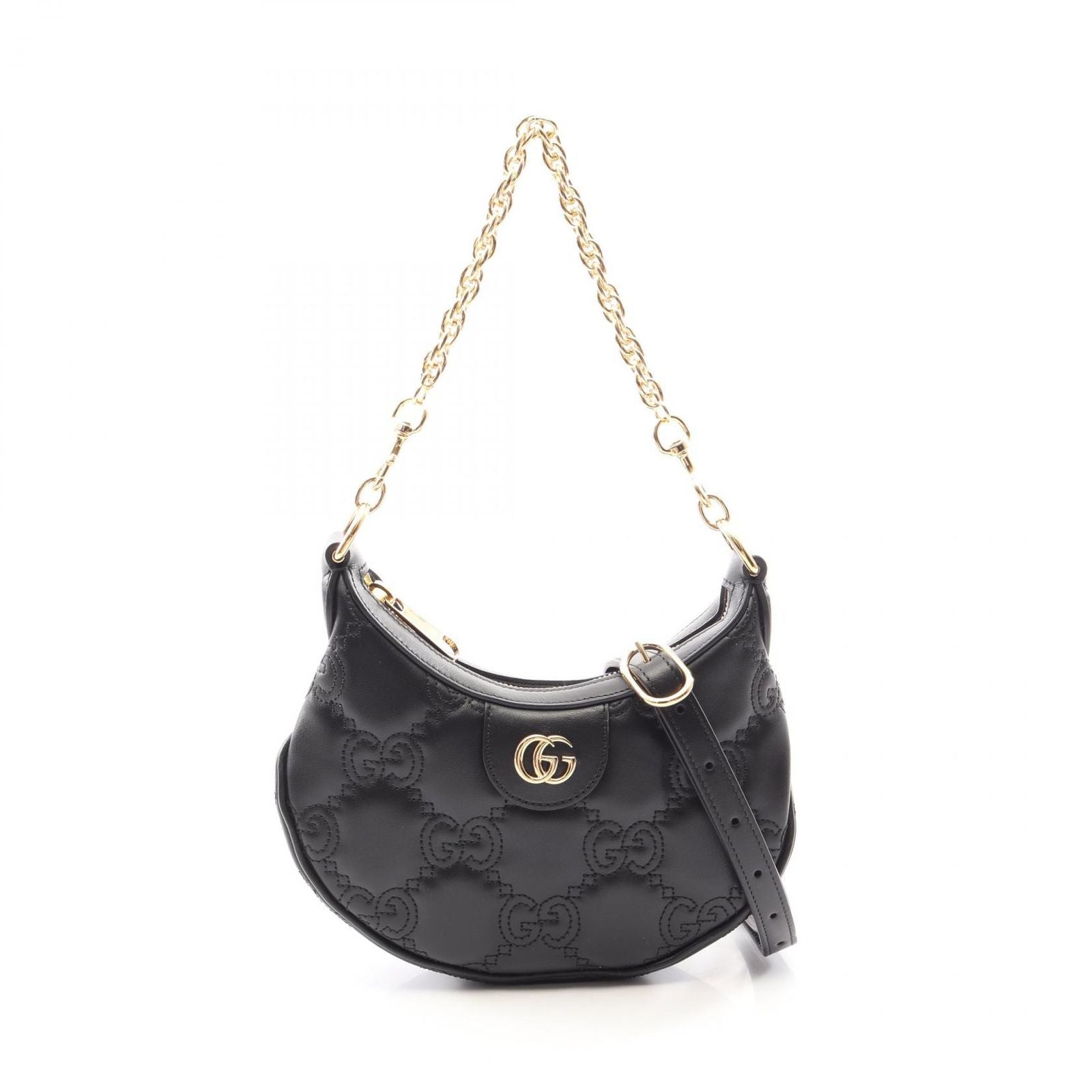 Gucci GG Matelasse 2-Way Black Leather Mini