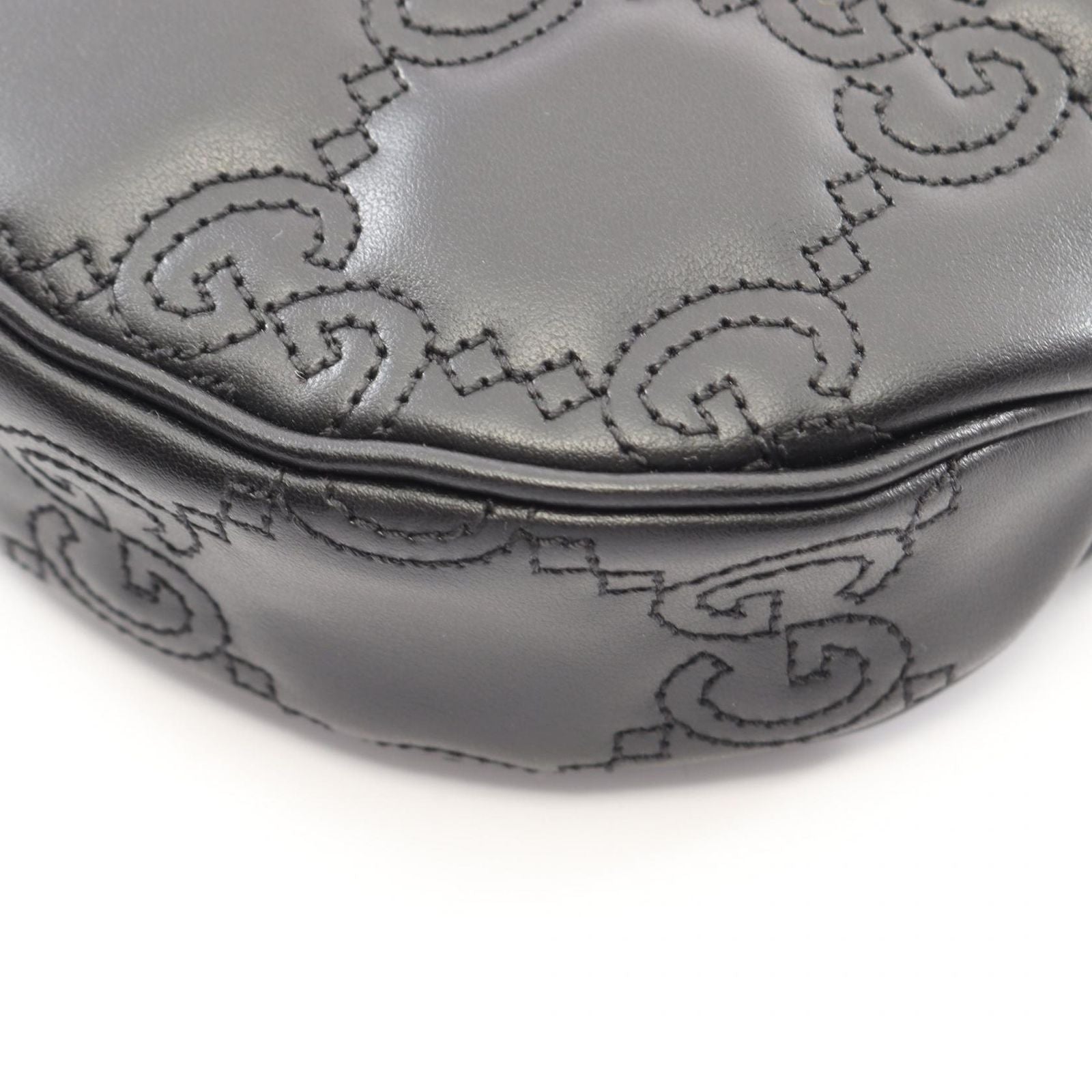 Gucci GG Matelasse 2-Way Black Leather Mini — view 5