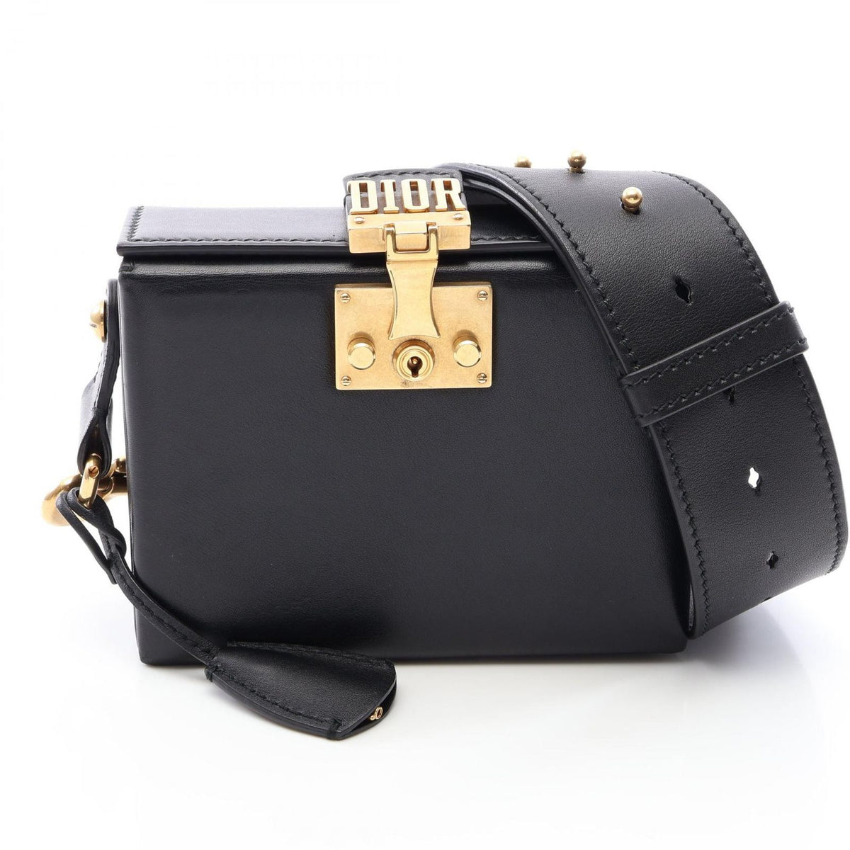 Dior Shoulder Bag Addict Small Box Black Leather