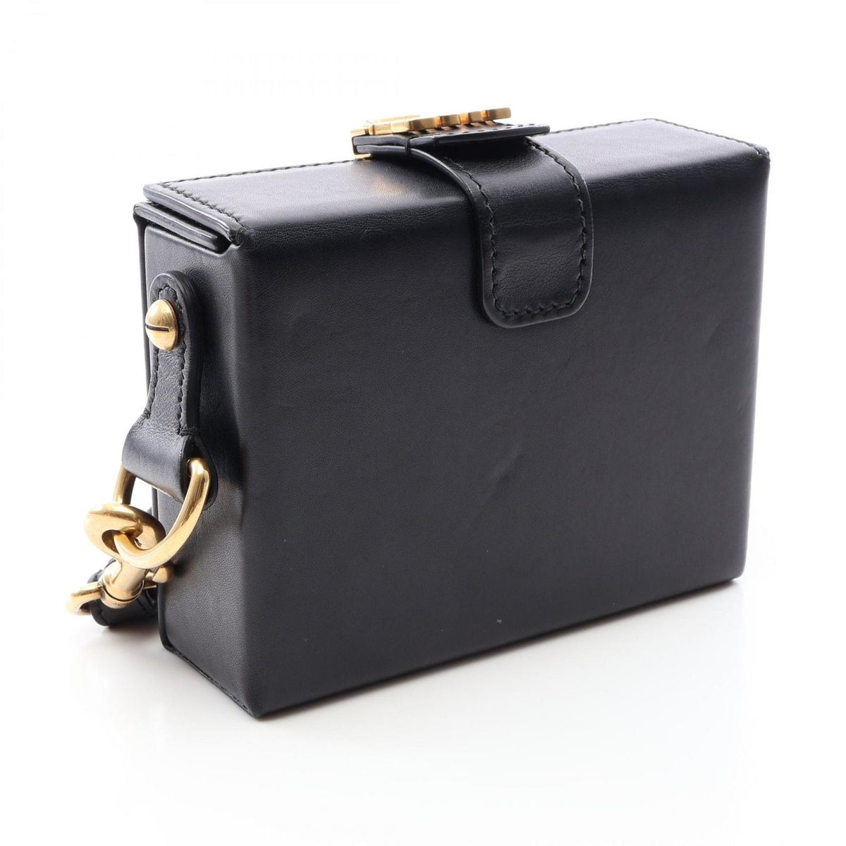 Dior Shoulder Bag Addict Small Box Black Leather — view 2