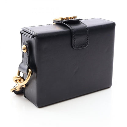 Dior Shoulder Bag Addict Small Box Black Leather — view 2