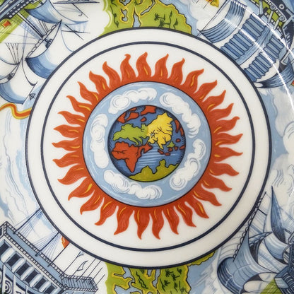 Hermes Tableware Patchwork Trade Style Plate China Orange — view 3