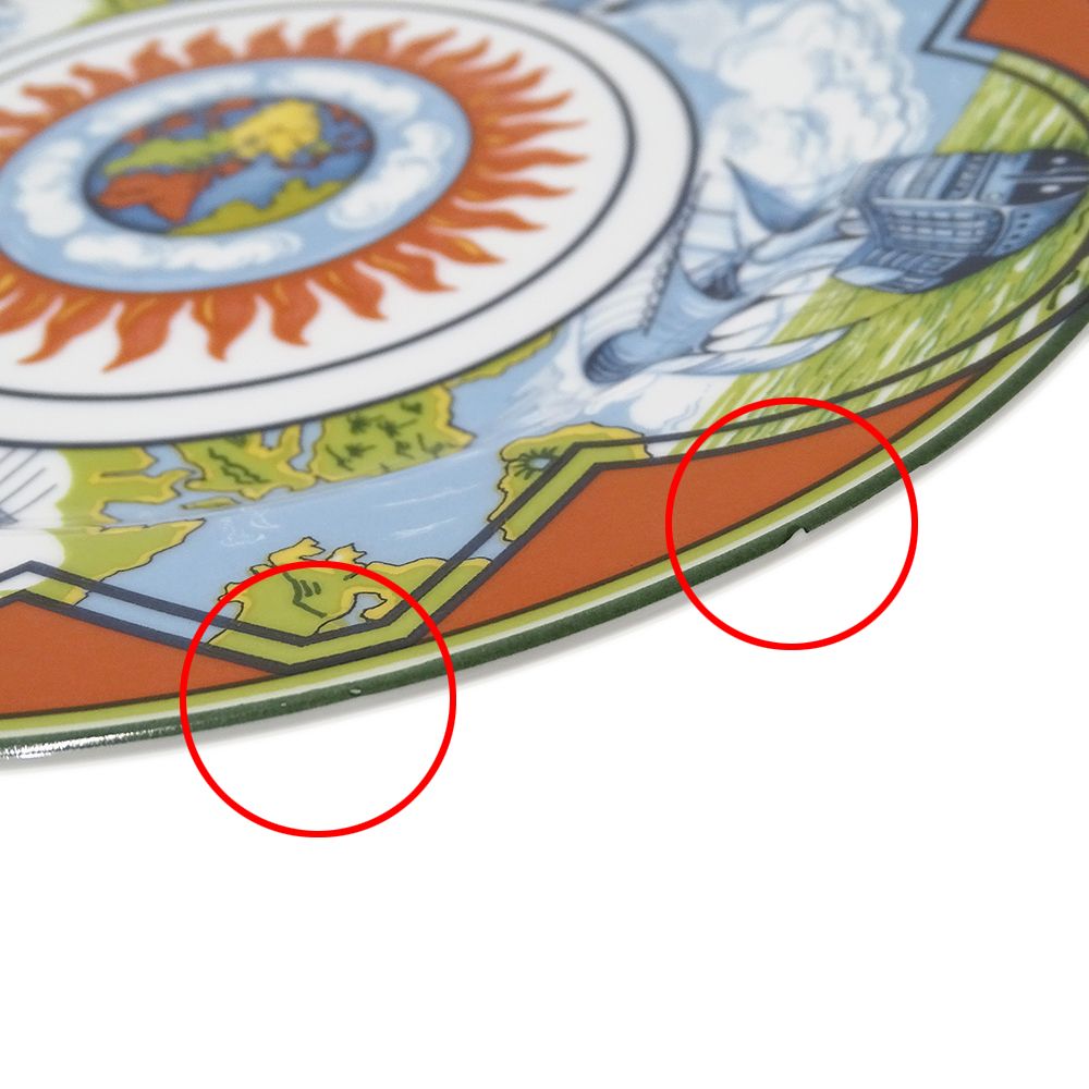 Hermes Tableware Patchwork Trade Style Plate China Orange — view 8