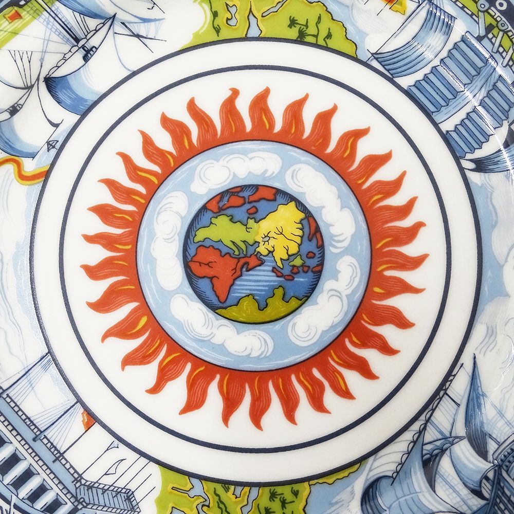 Hermes Tableware Trade Style Patchwork China Orange Western — view 3