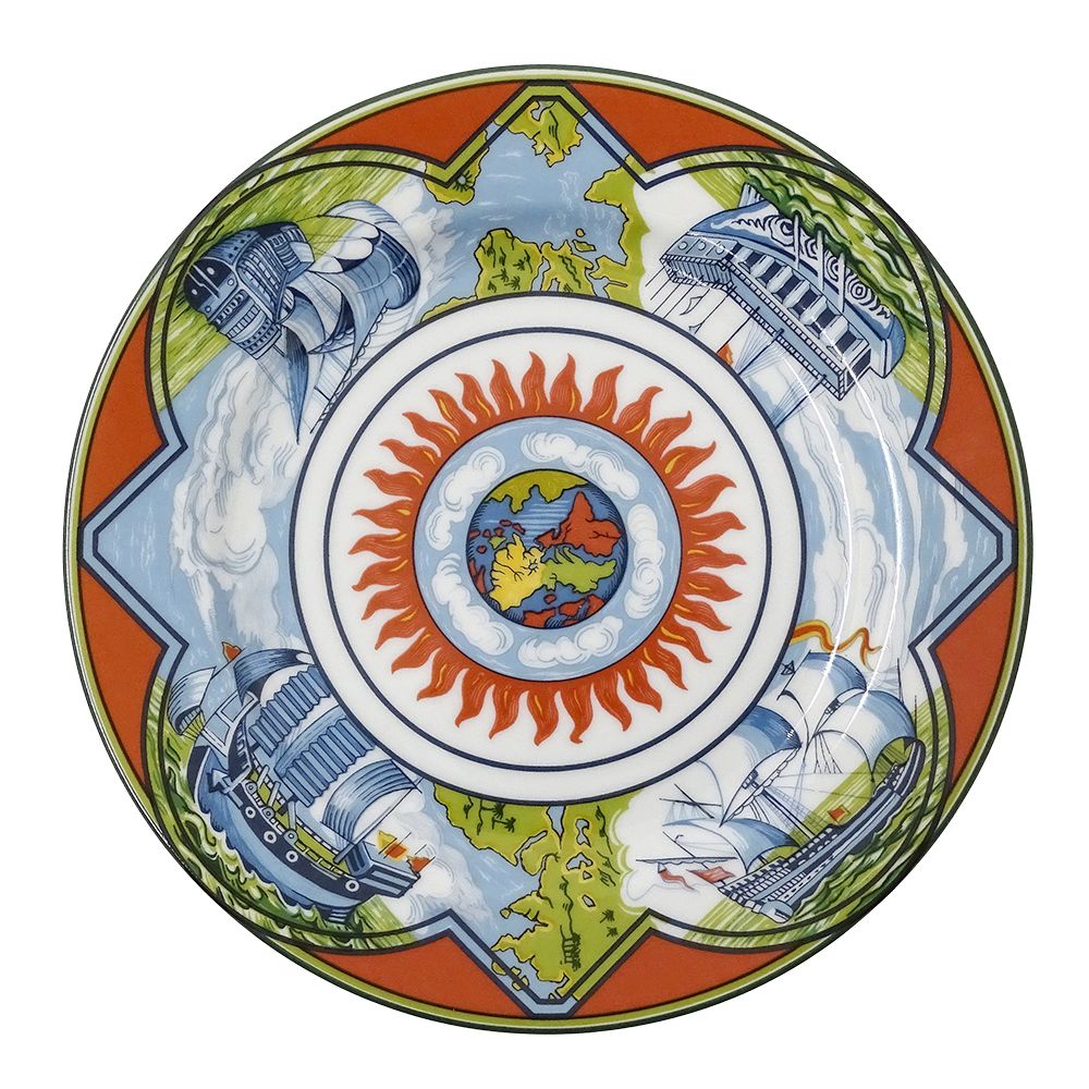 Hermes Tableware Trade Style Patchwork China Orange Western — view 2