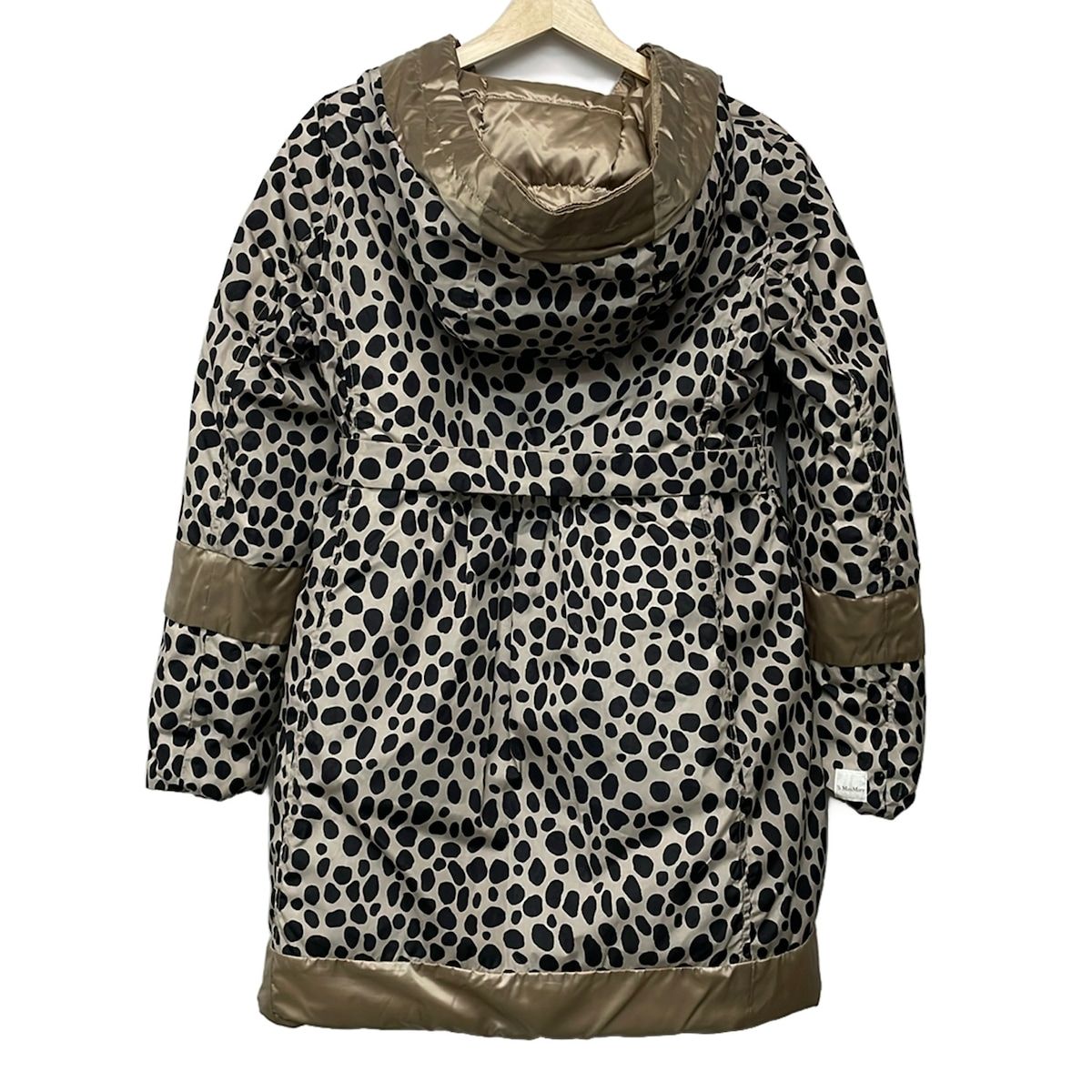 Max Mara S Down Coat 42 M Gold Reversible Sleeves Detachable Bag Winter — view 4