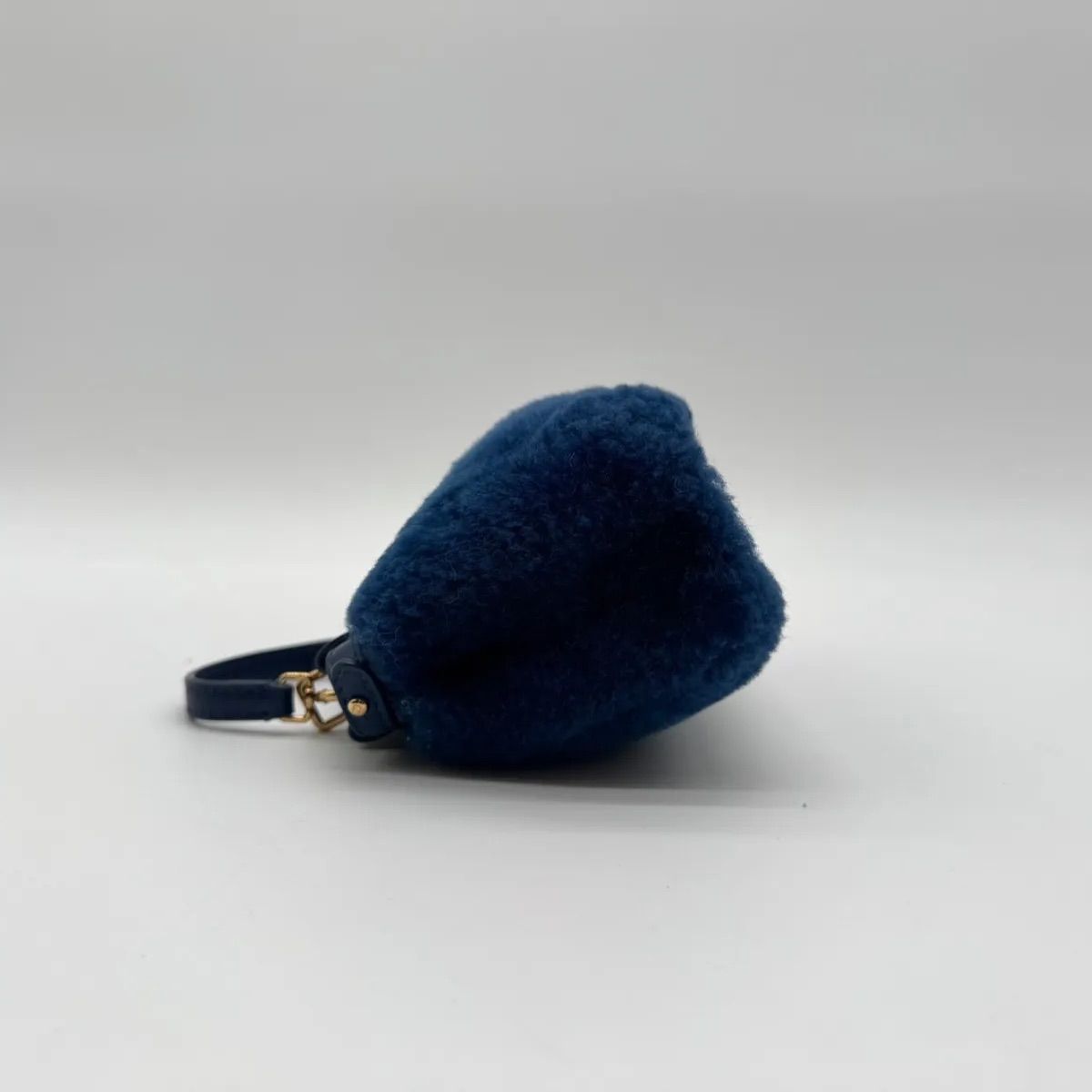 Fendi Shoulder Bag Micro Peekaboo Shearling Blue — view 3
