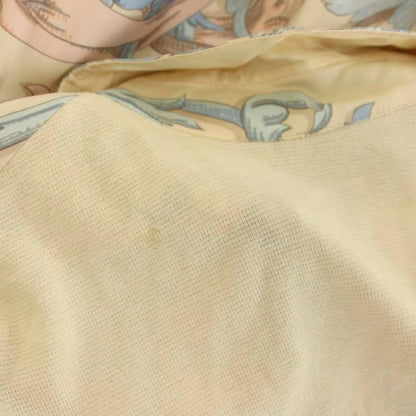 Hermes Vintage Scarf Pattern Silk Cotton Knit Contrast Shirt Blouse Long Sleeve — view 8