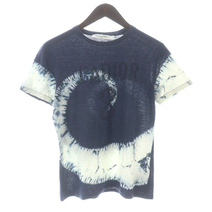 Dior Jadior 8 T-Shirt Short Sleeve Linen Blend Tie Dye S Navy MW
